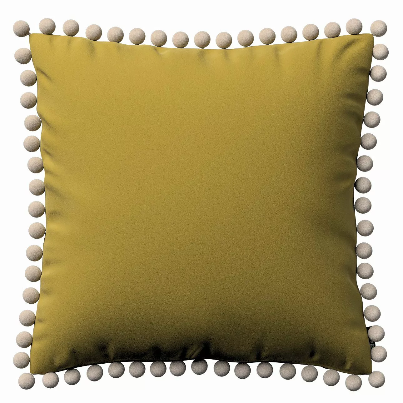 Kissenhülle Wera mit Bommeln, olivegrün, 45 x 45 cm, Velvet (704-27) günstig online kaufen