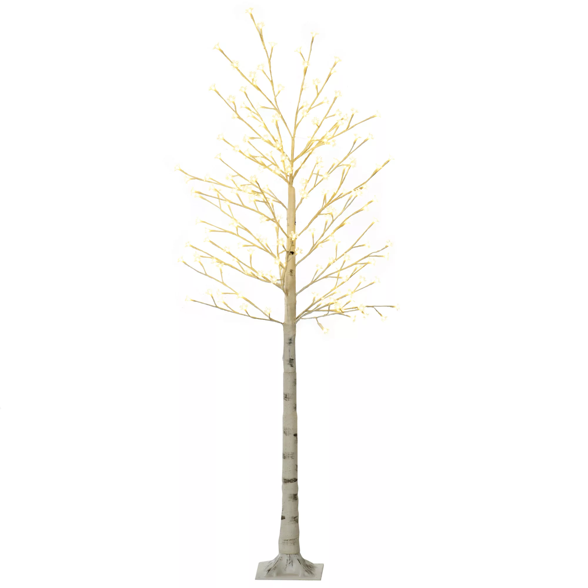 HOMCOM LED Baum Kirschbaum mit 180 LEDs 180 cm Kunstbaum mit Beleuchtung 3 günstig online kaufen