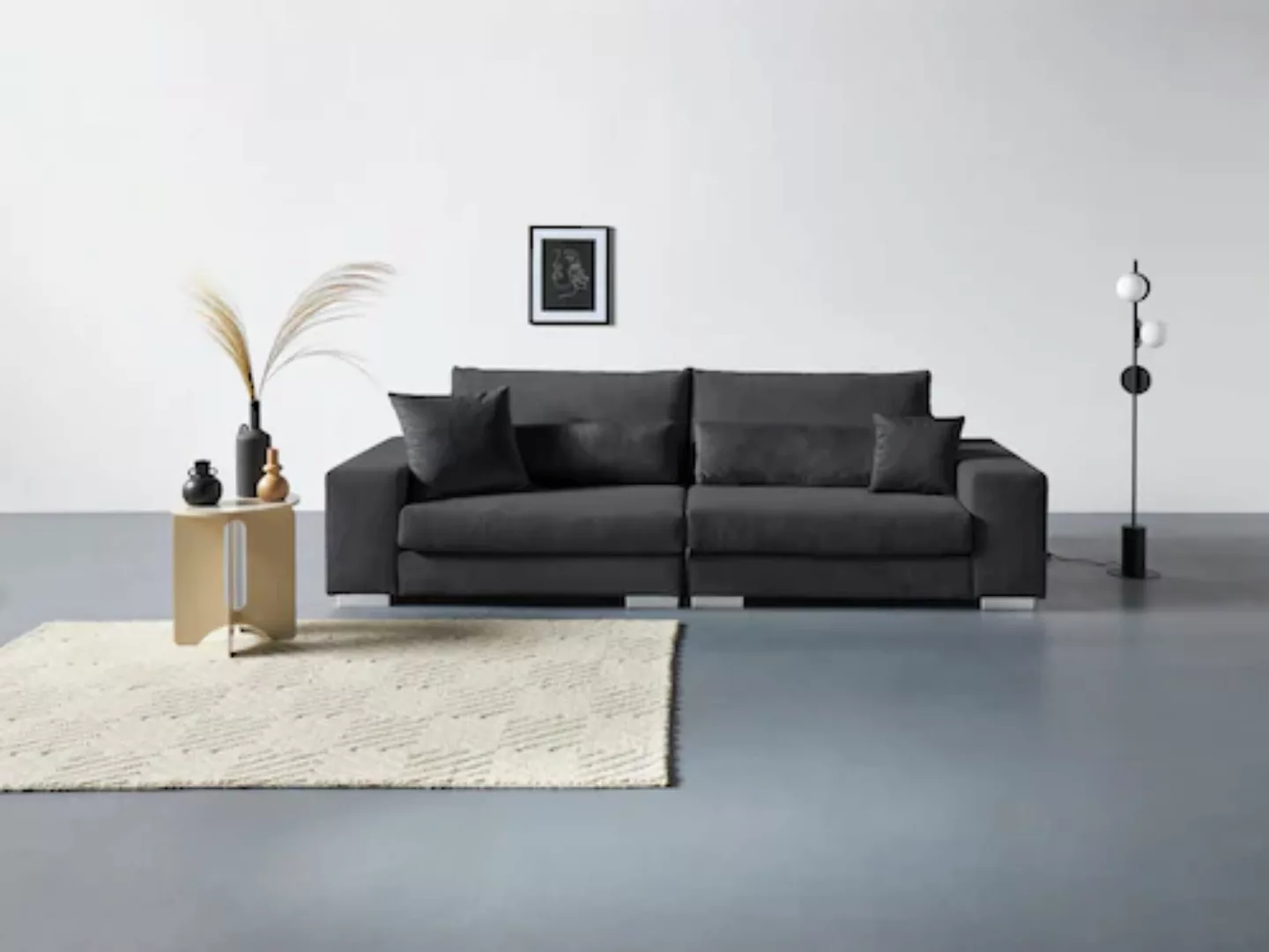 Home affaire Big-Sofa "Vasco", Breite 277 cm, inkl. 6-teiliges Kissenset, i günstig online kaufen