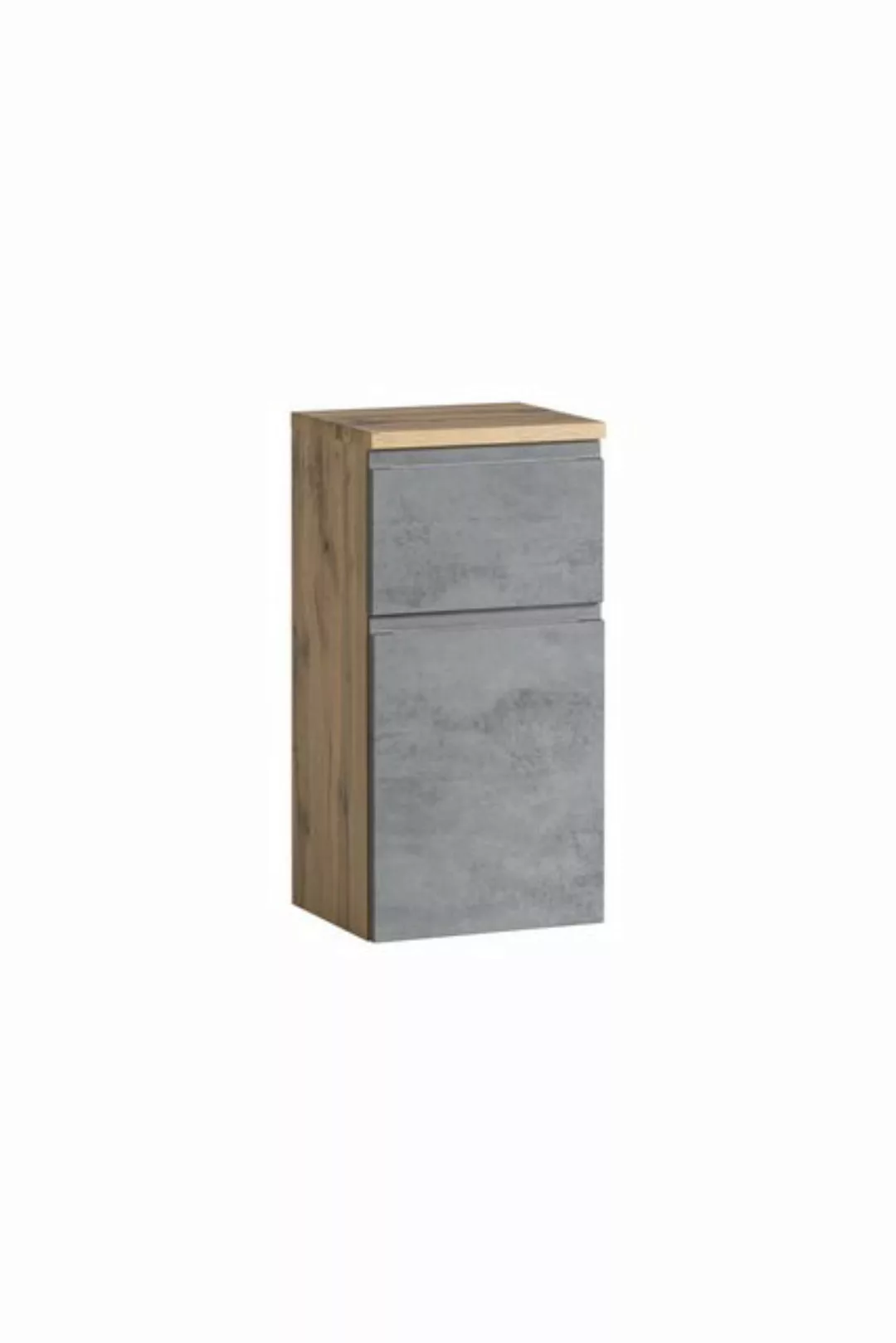 freiraum Unterschrank Paris in Betongrau, Wotaneiche, MDF - 40x79x35cm (BxH günstig online kaufen