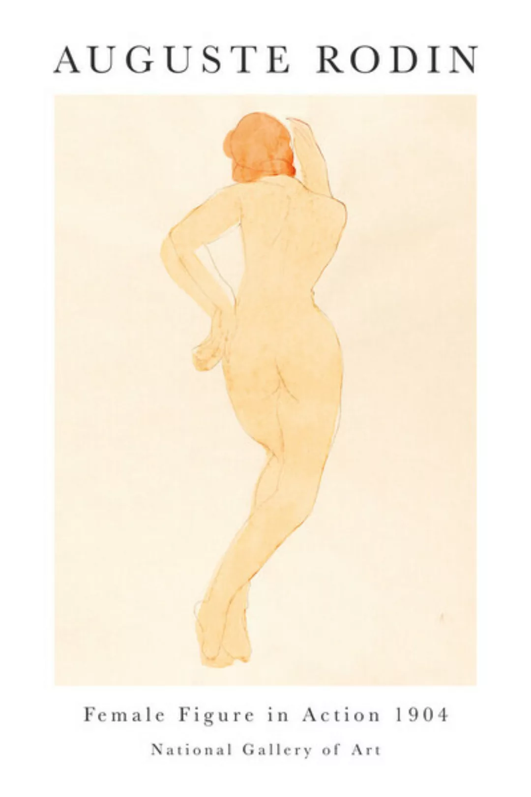 Poster / Leinwandbild - Female Figure In Action Von Auguste Rodin günstig online kaufen