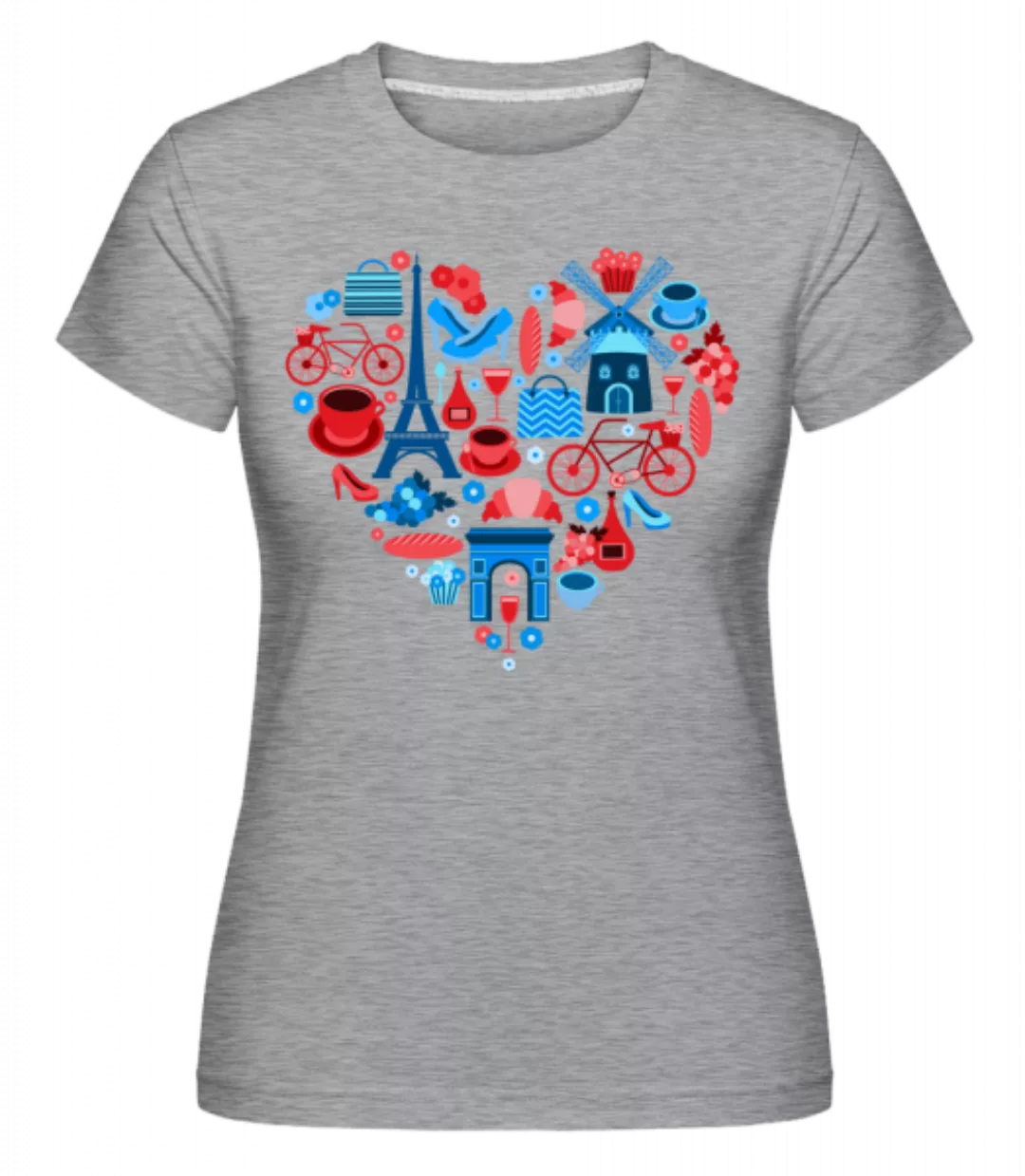 Paris Love Heart · Shirtinator Frauen T-Shirt günstig online kaufen