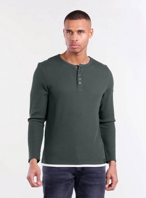 Key Largo Strickpullover Sandro für Herren double Layer Look einfarbig körp günstig online kaufen