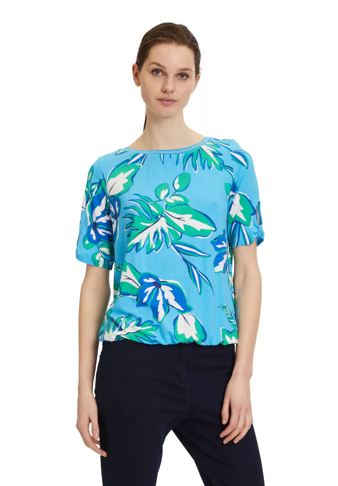 Betty Barclay Kurzarmshirt "Betty Barclay Casual-Shirt mit Tunnelzug", Ripp günstig online kaufen