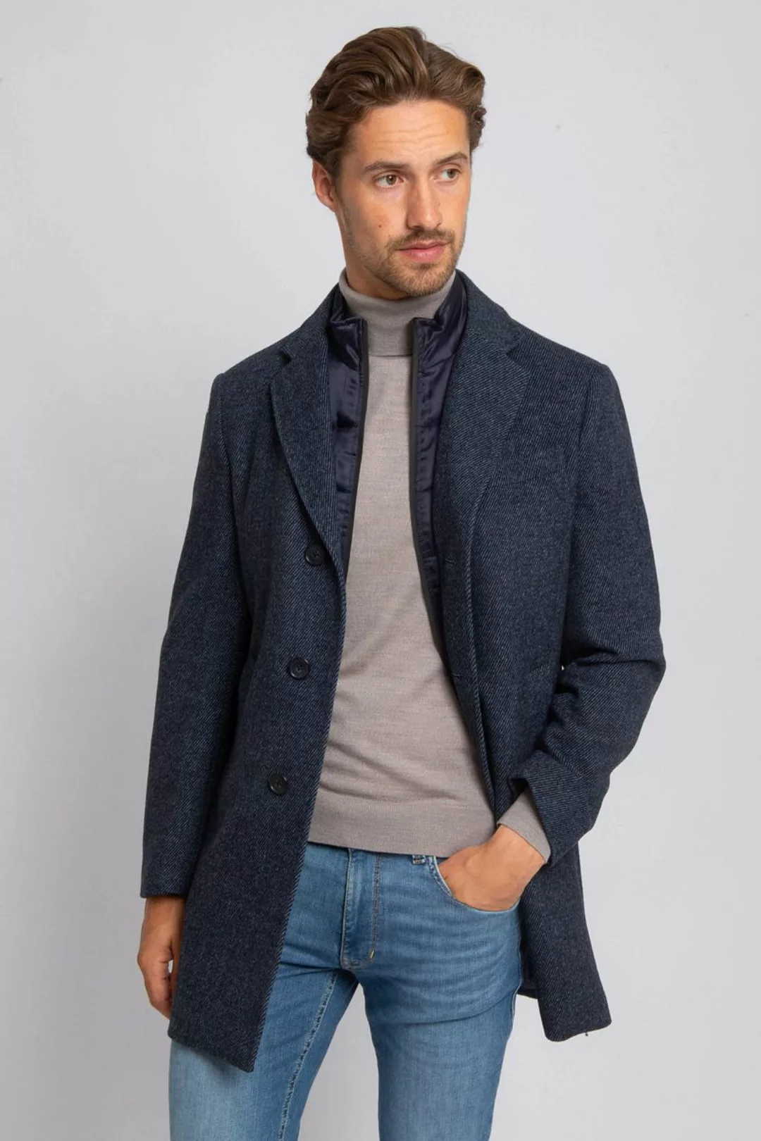 Suitable Coat Wolle Twill Dunkelblau - Größe 52 günstig online kaufen