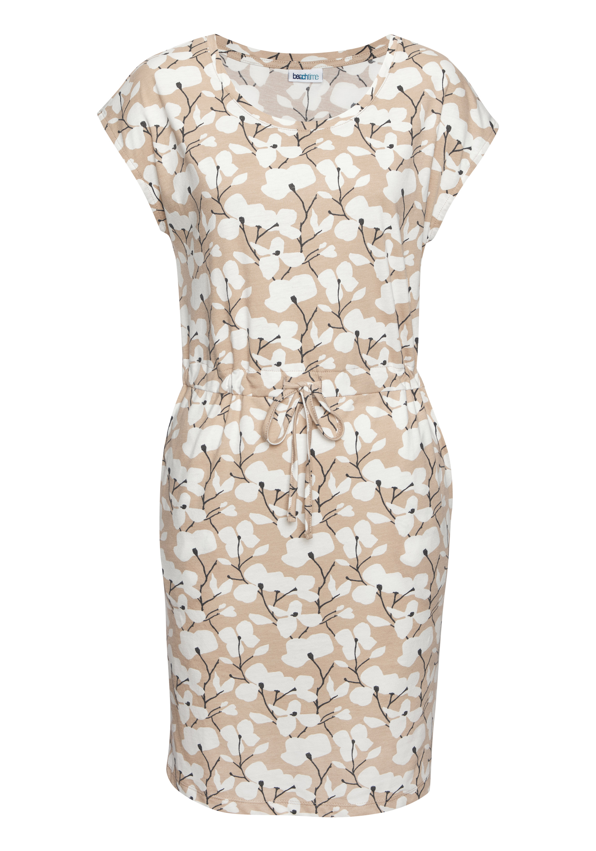 Beachtime Jerseykleid, mit Blumenmuster und Taschen, Sommerkleid aus Baumwo günstig online kaufen