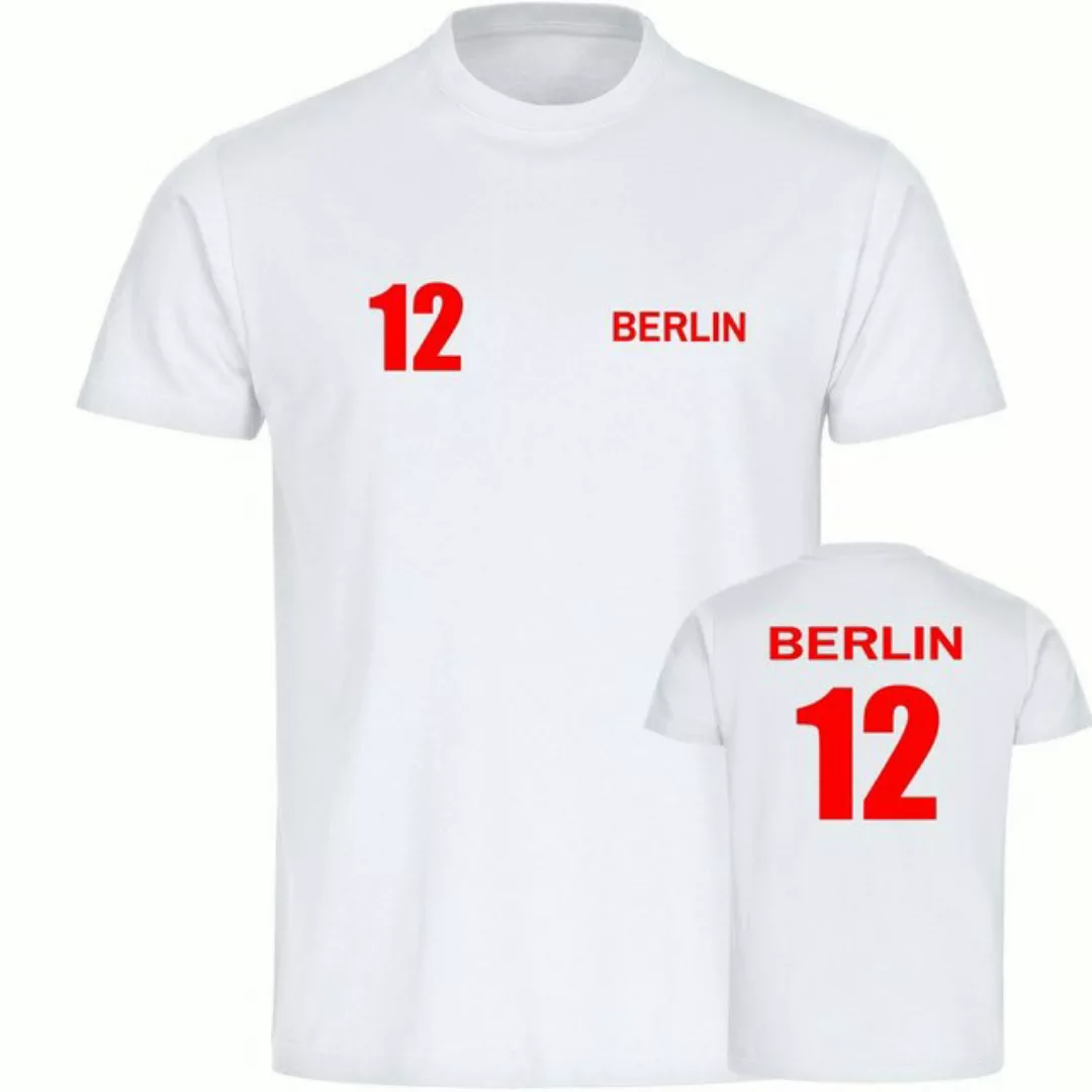 multifanshop T-Shirt Herren Berlin rot - Trikot Nummer 12 - Männer günstig online kaufen