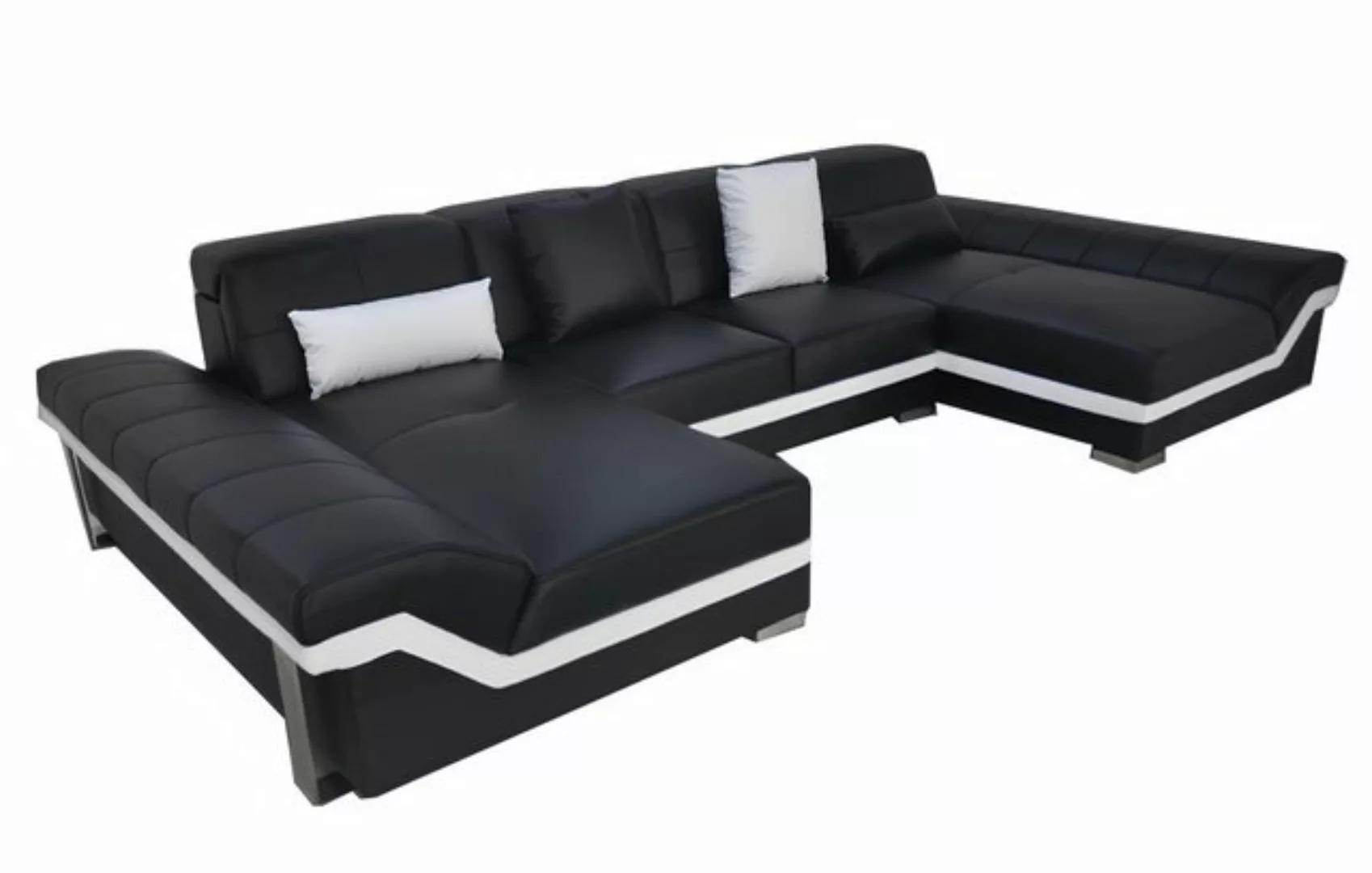 JVmoebel Ecksofa Ledersofa Couch Wohnlandschaft Eck Garnitur Design Modern günstig online kaufen