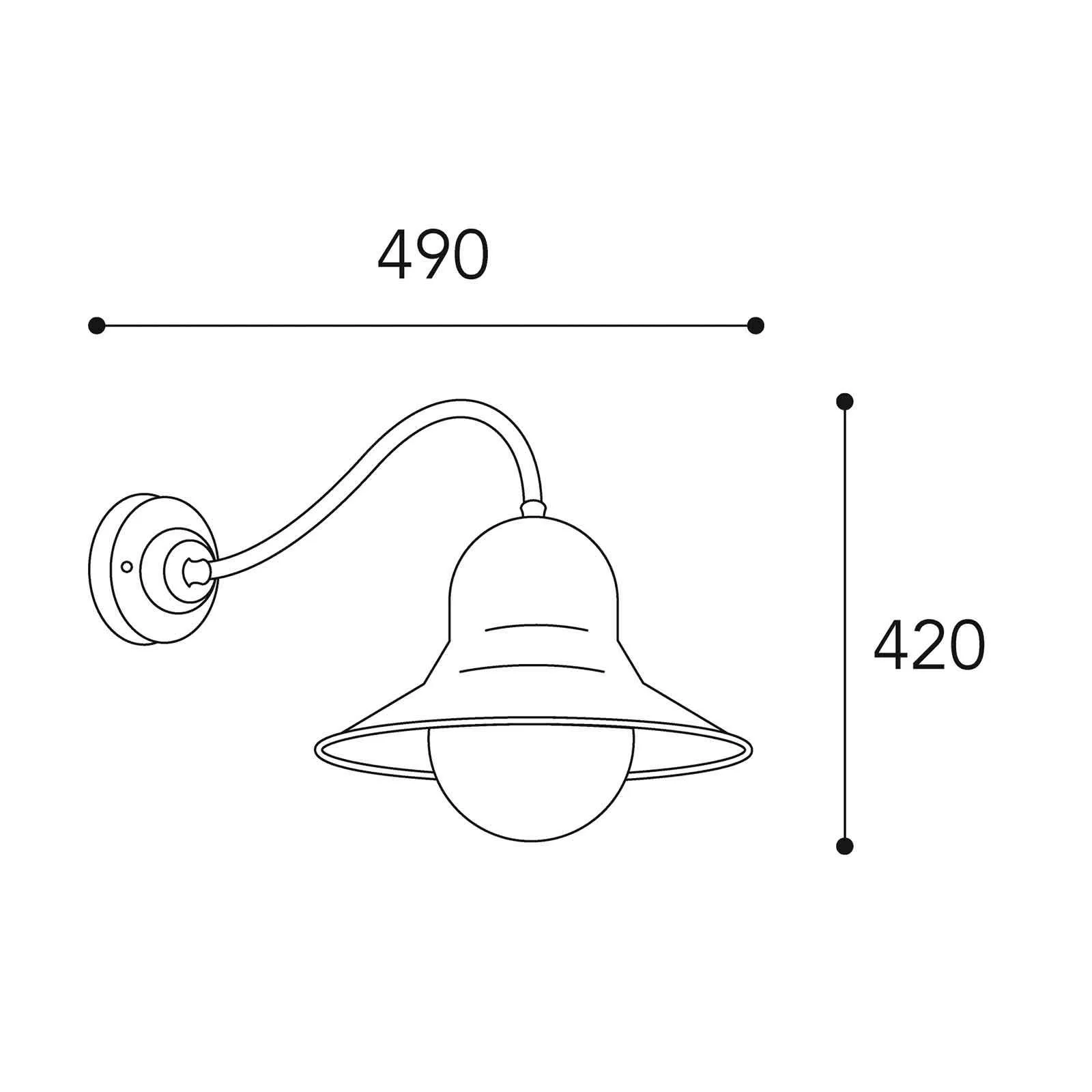 Außenwandlampe Campanula 2093 messing antik/klar günstig online kaufen