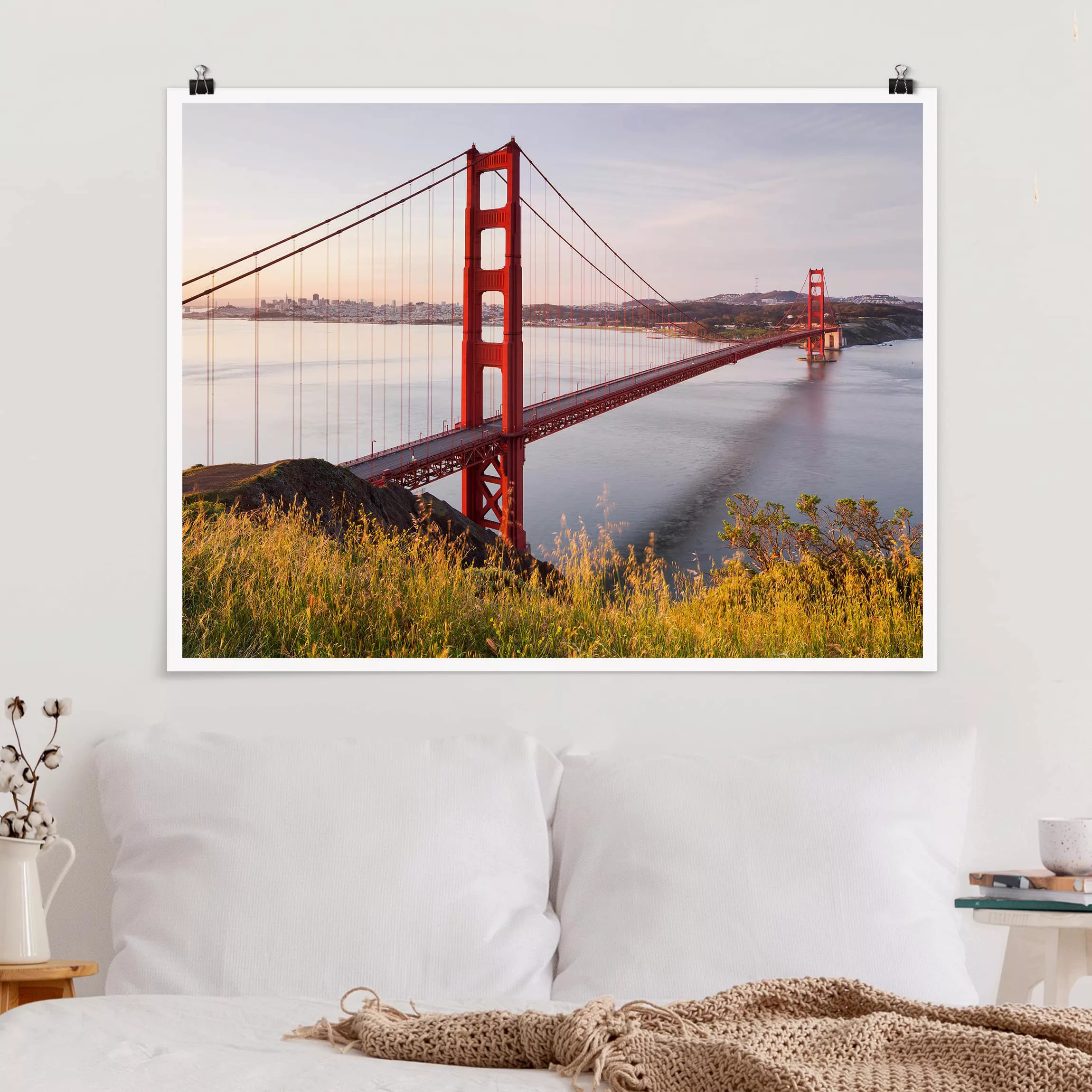 Poster Architektur & Skyline - Querformat Golden Gate Bridge in San Francis günstig online kaufen