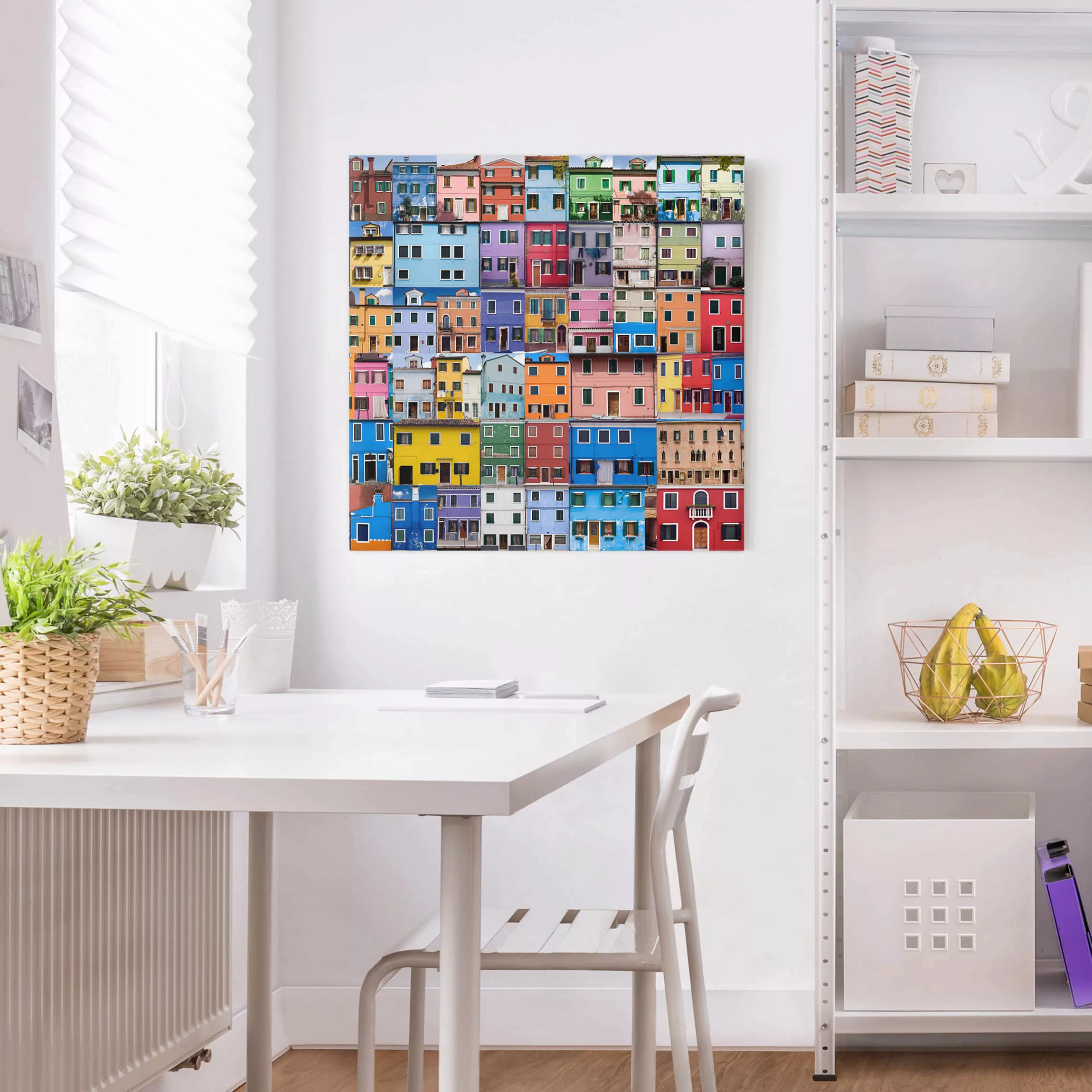 Leinwandbild Architektur & Skyline - Quadrat Venezianische Häuser günstig online kaufen