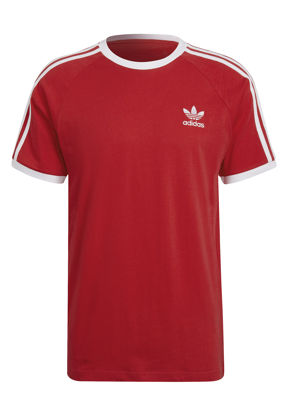 Adidas Originals 3 Stripes Kurzärmeliges T-shirt M Vivid Red günstig online kaufen