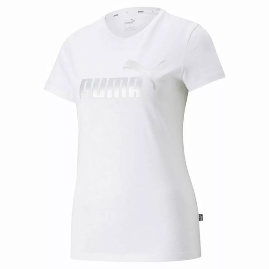 PUMA T-Shirt Damen T-Shirt - ESS+ Metallic Logo Tee, Rundhals, (Packung, 1e günstig online kaufen