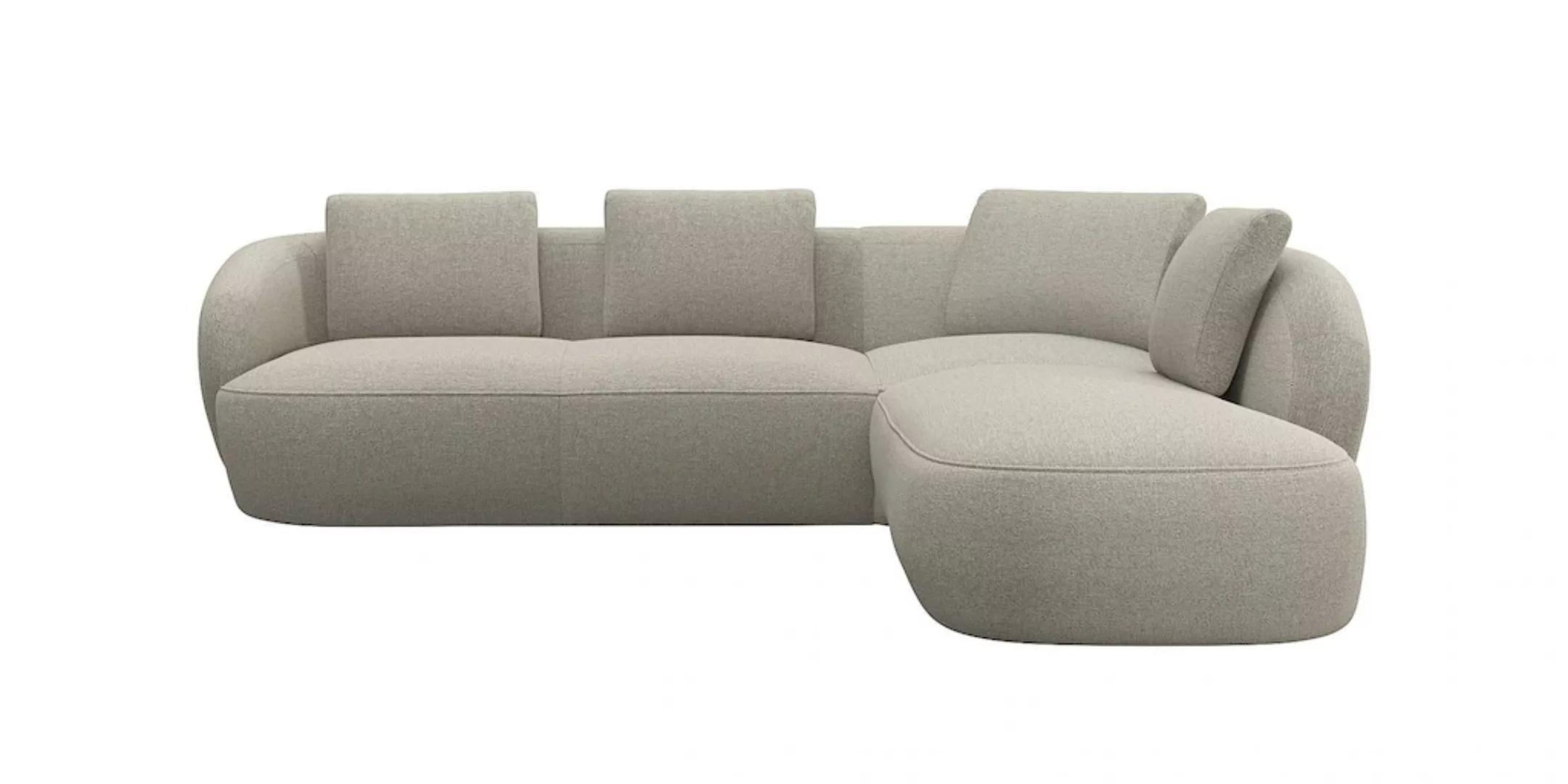 FLEXLUX Ecksofa "Torino, rund, L-Form, Sofa-Ecke mit Ottomane", Modernes, o günstig online kaufen