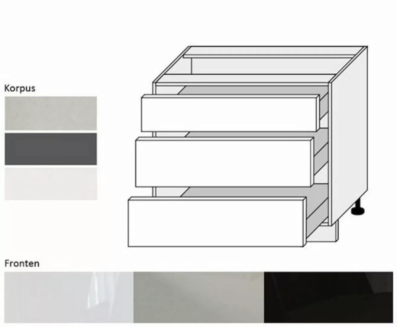 Feldmann-Wohnen Auszugsunterschrank Essen (Essen, 1-St., Schubladenuntersch günstig online kaufen