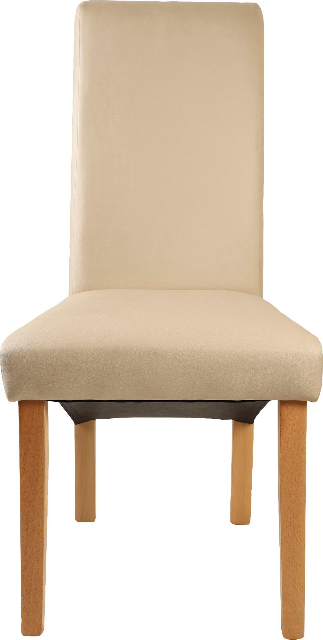 Home affaire 4-Fußstuhl "Rito", (Set), 2 St., Microfaser, Gestell Buche nat günstig online kaufen