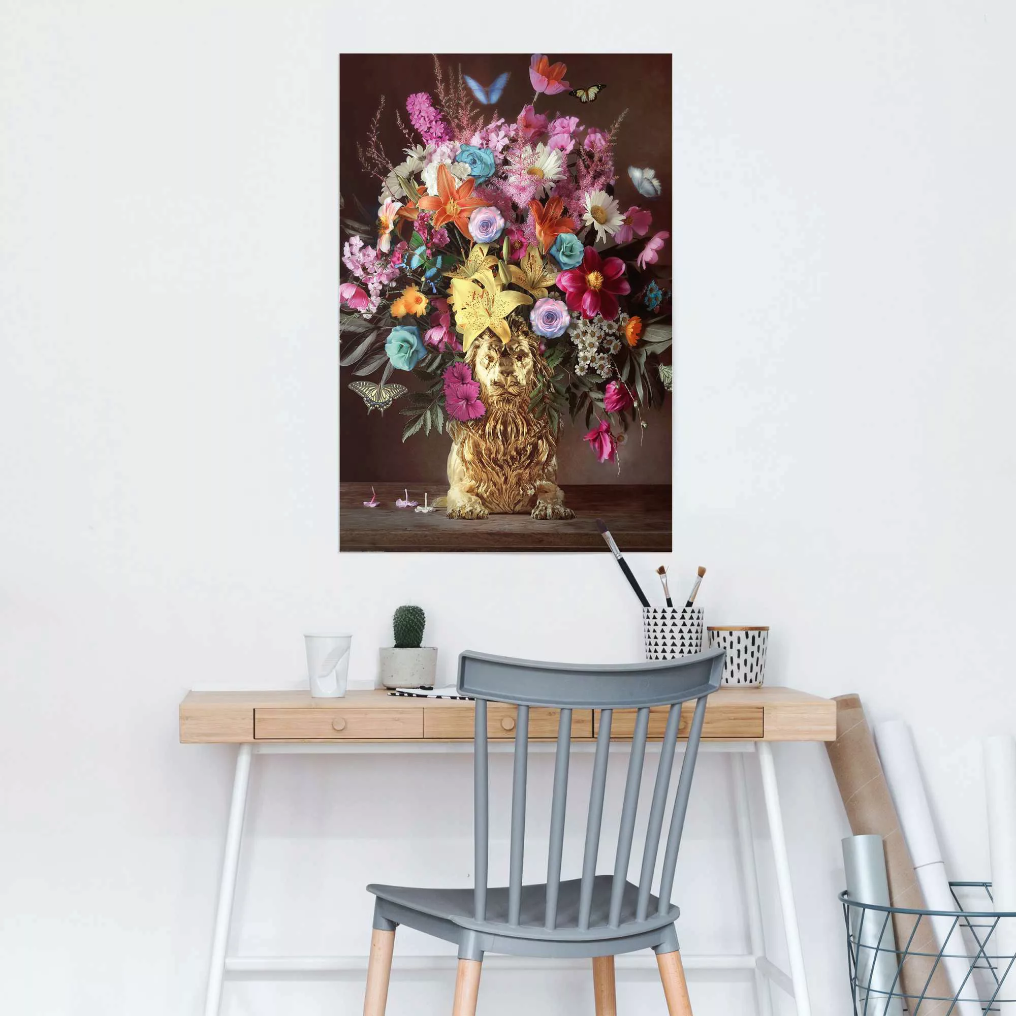 Reinders Poster "Lion Vase" günstig online kaufen