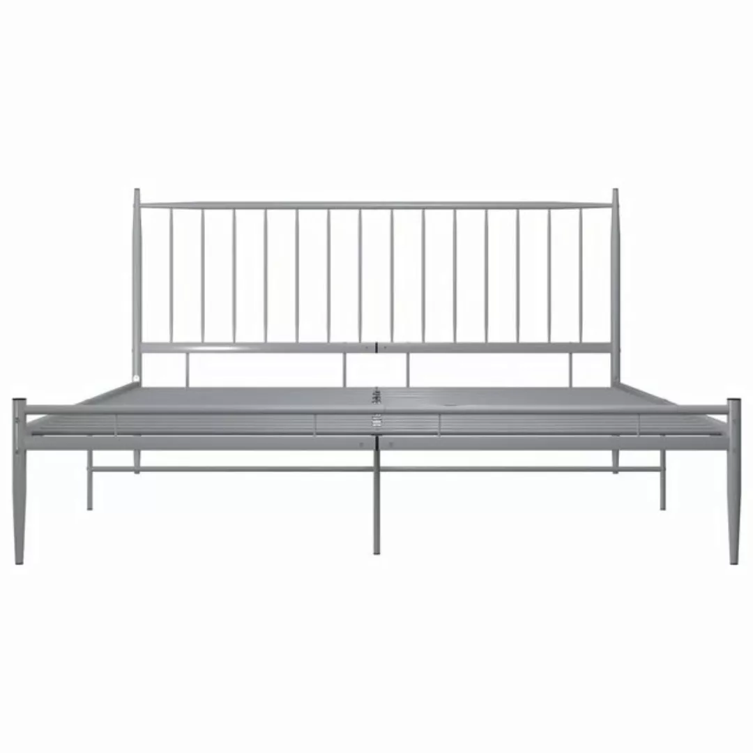 Bett Grau Metall 140x200 Cm günstig online kaufen