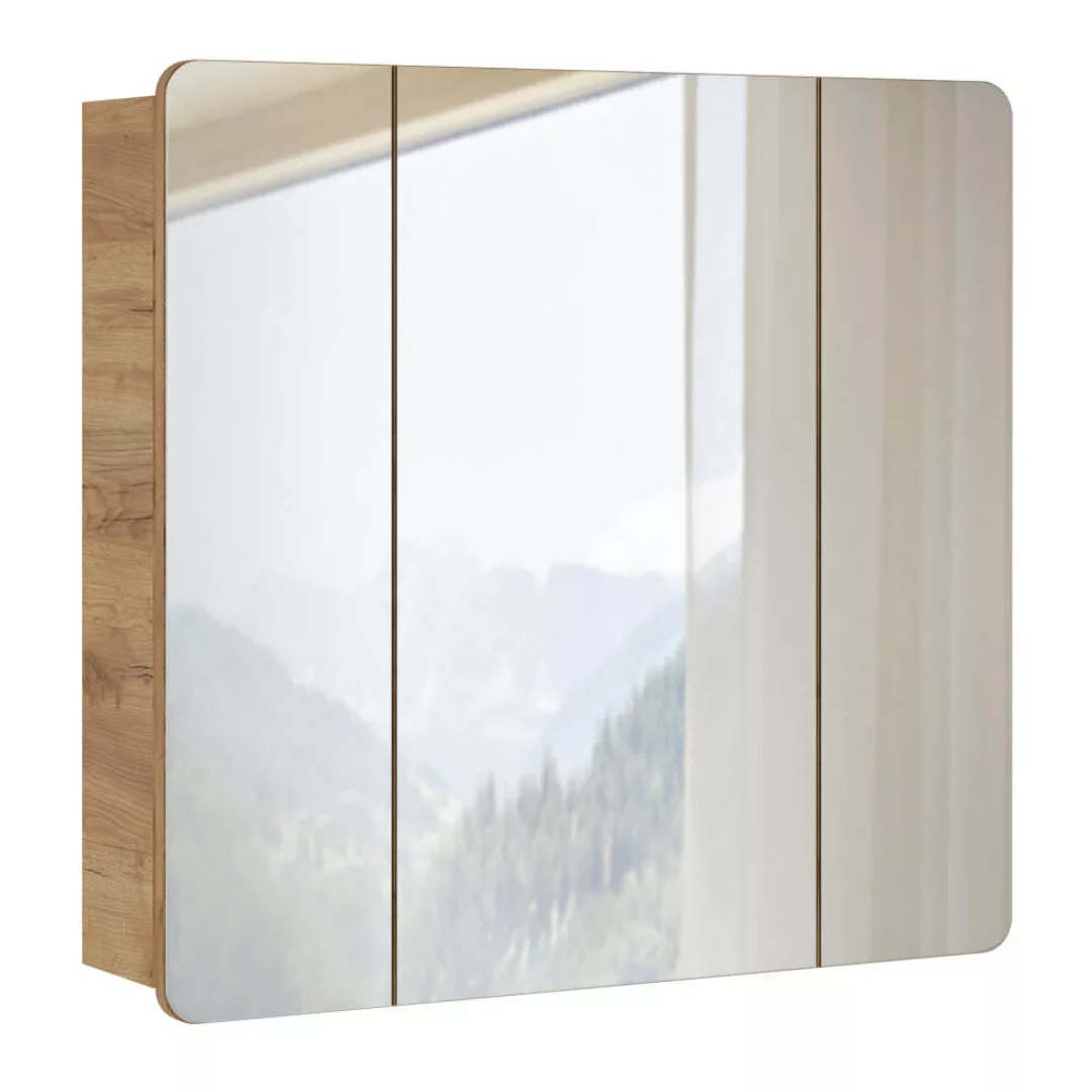 Spiegelschrank 80 cm LUTON-56 in Wotan Eiche Nb. Nb. B/H/T ca. 80/75/16 cm günstig online kaufen