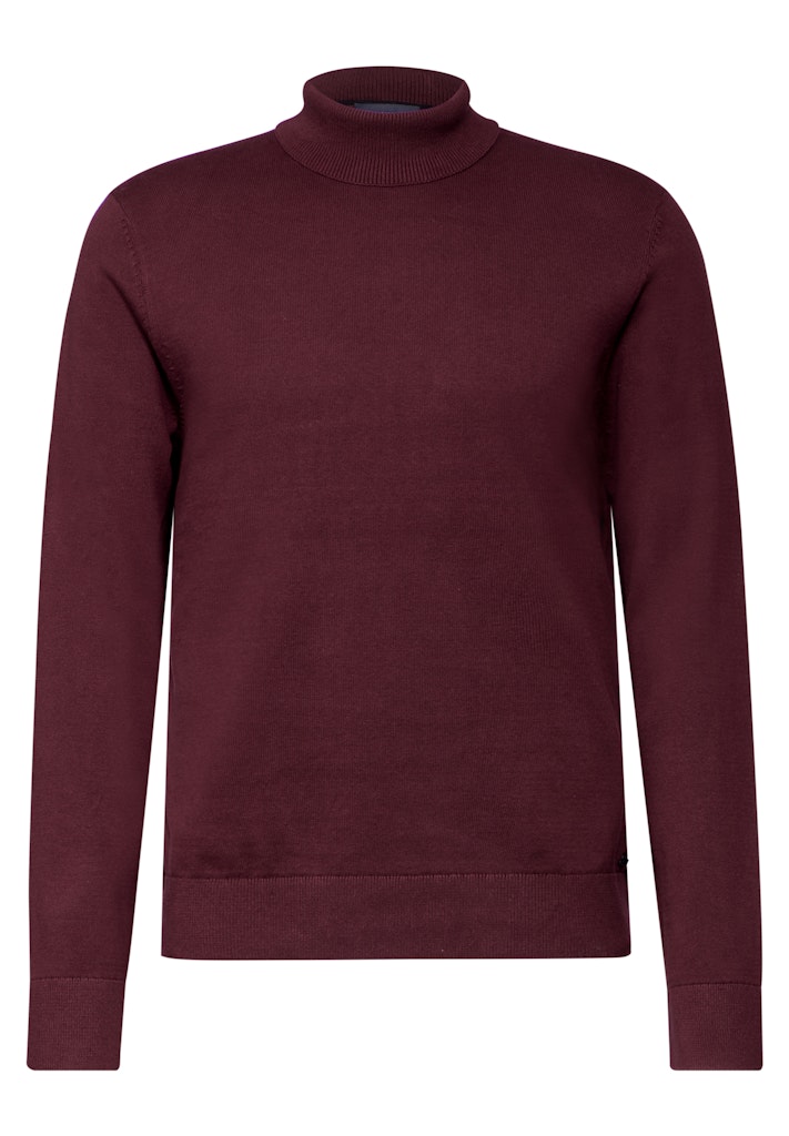 STREET ONE MEN Rollkragenpullover aus reiner Baumwolle günstig online kaufen