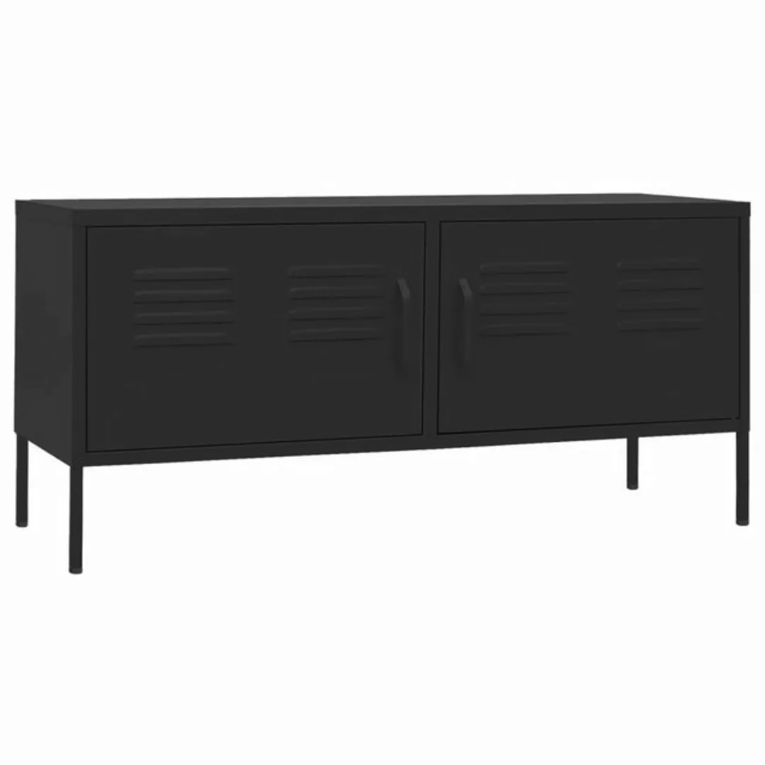 vidaXL TV-Schrank TV-Schrank Schwarz 105x35x50 cm Stahl Lowboard günstig online kaufen