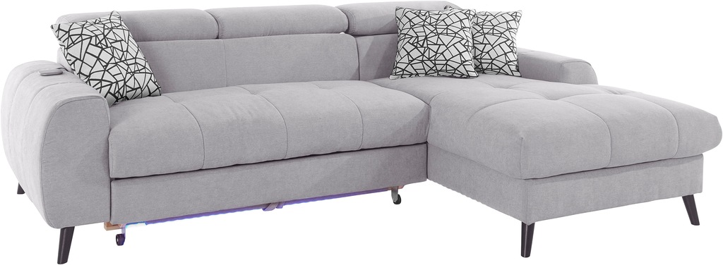 COTTA Ecksofa "Mia L-Form mit 3 Zierkissen", wahlweise mit Bettfunktion, Be günstig online kaufen