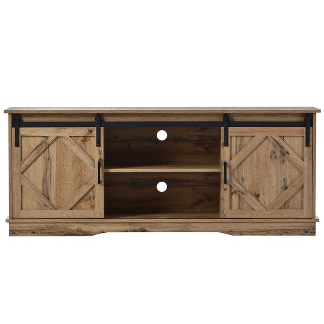 EXTSUD TV-Schrank TV Stand Sideboard mit 2 klassischen Schiebetüren Einstel günstig online kaufen