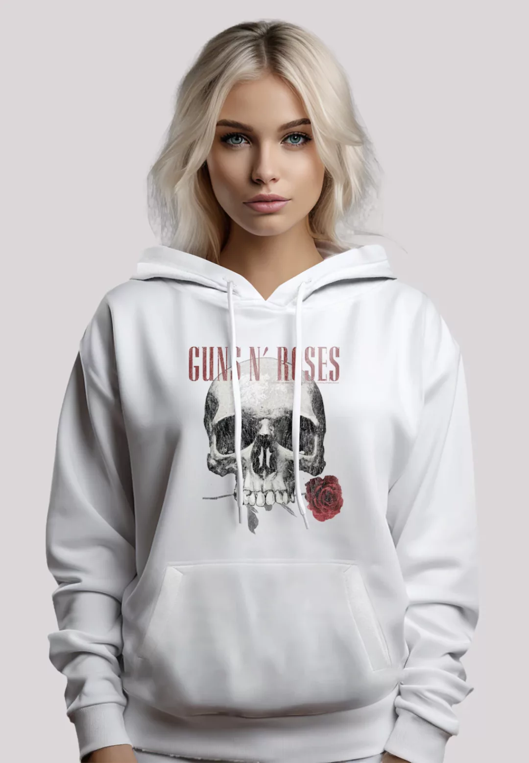 F4NT4STIC Kapuzenpullover "Guns n Roses Flower Skull Rock Musik Band" günstig online kaufen