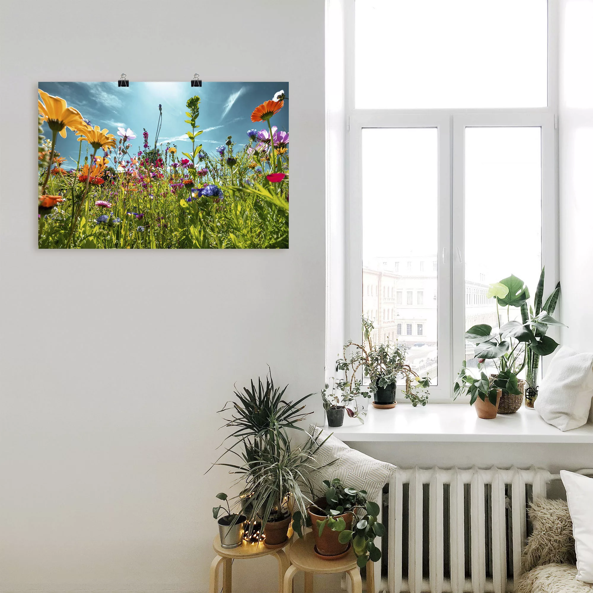 Artland Wandbild "Buntes Blumenfeld", Blumenwiese, (1 St.), als Alubild, Ou günstig online kaufen