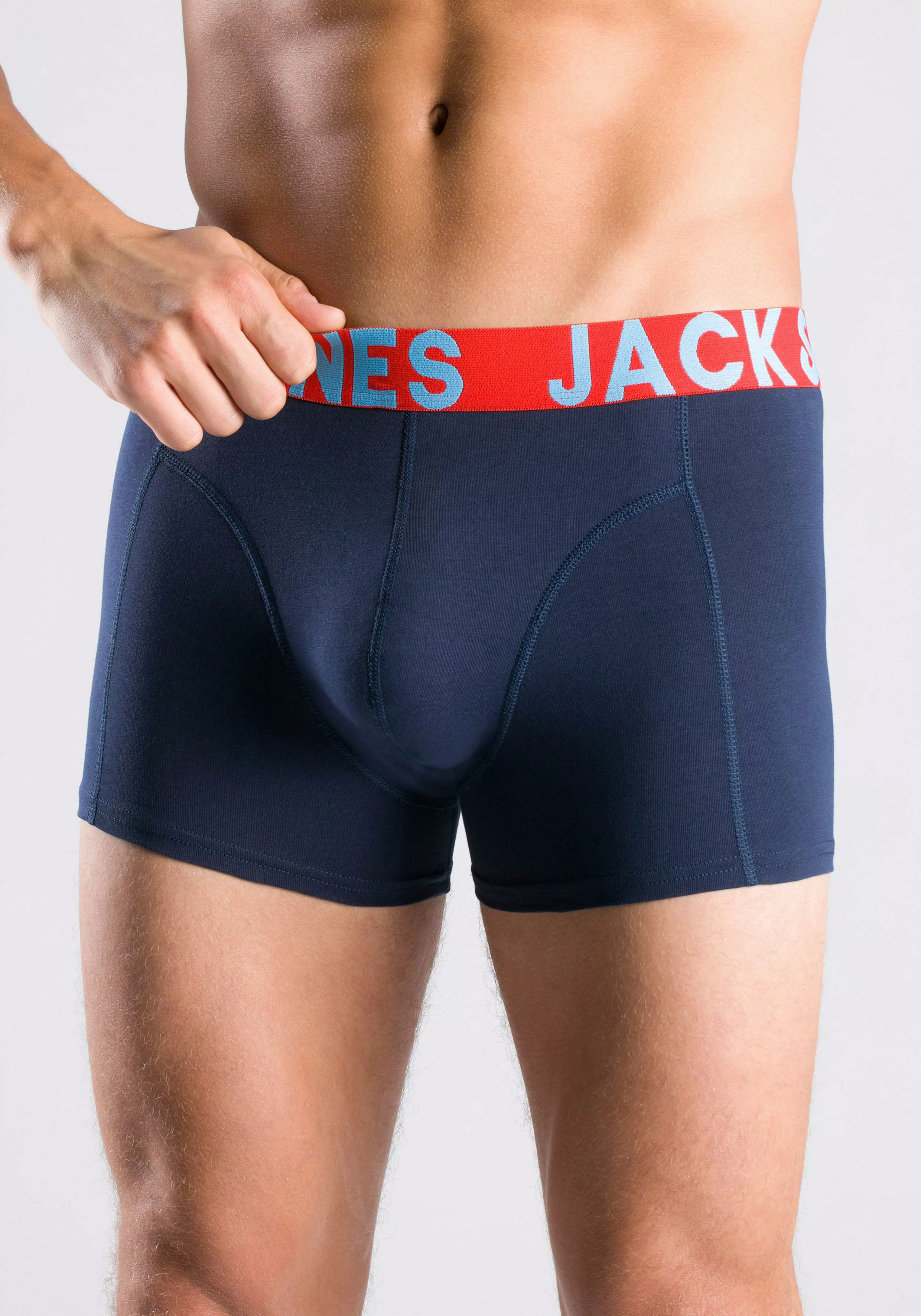 Jack & Jones Boxer "JACCRAZY SOLID", (Packung, 3 St.), mit modisch buntem W günstig online kaufen