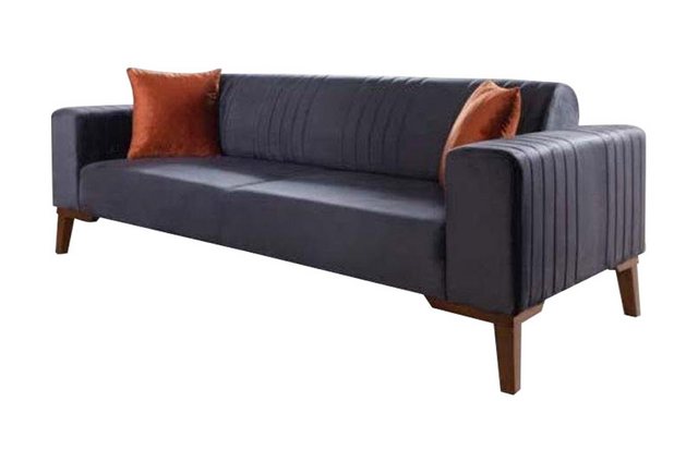 JVmoebel Sofa Grau Dreisitzer Couch Couchen Sofa Elegante Sitzmöbel Sofa, M günstig online kaufen