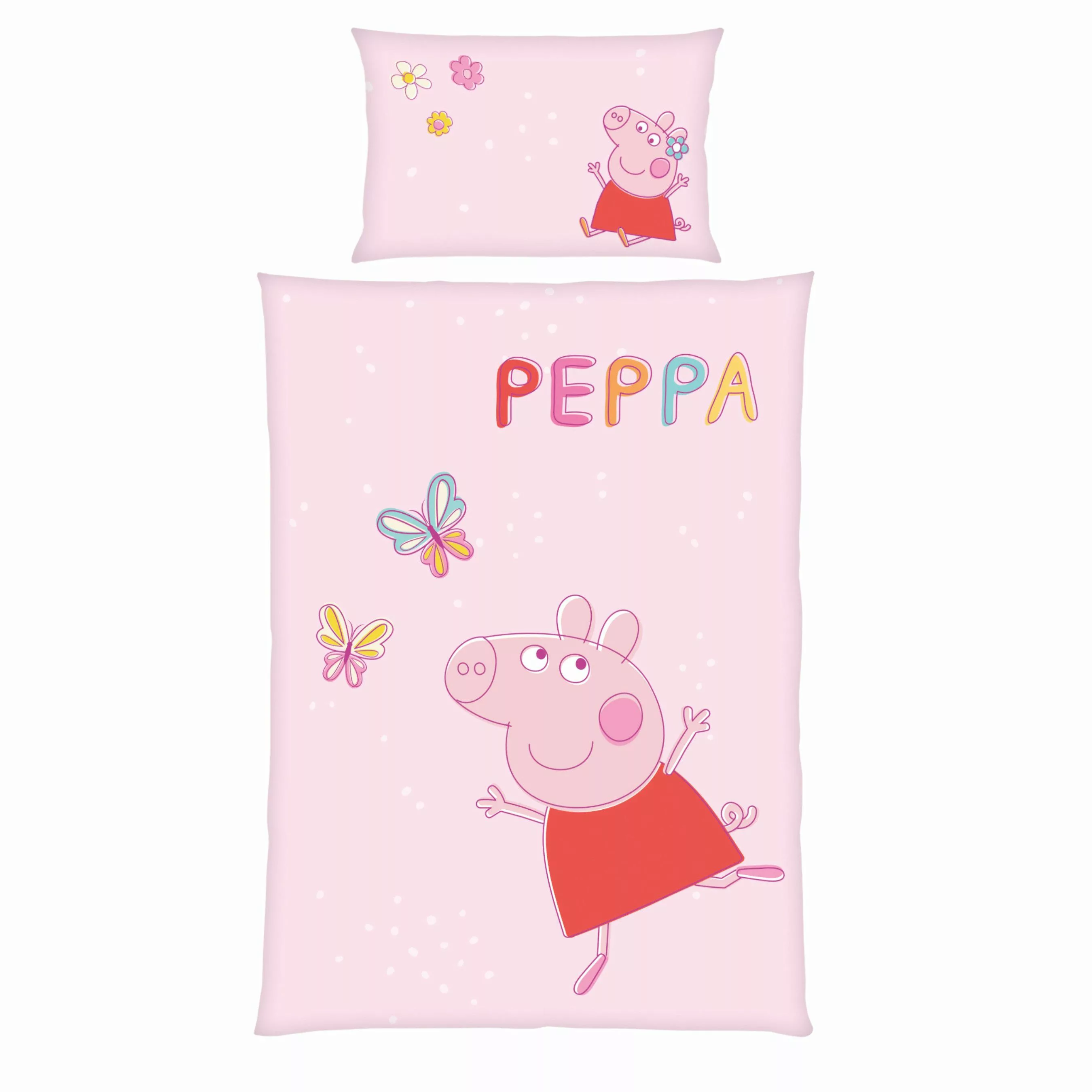 MTOnlinehandel Kinderbettwäsche Peppa Pig 100x135 + günstig online kaufen