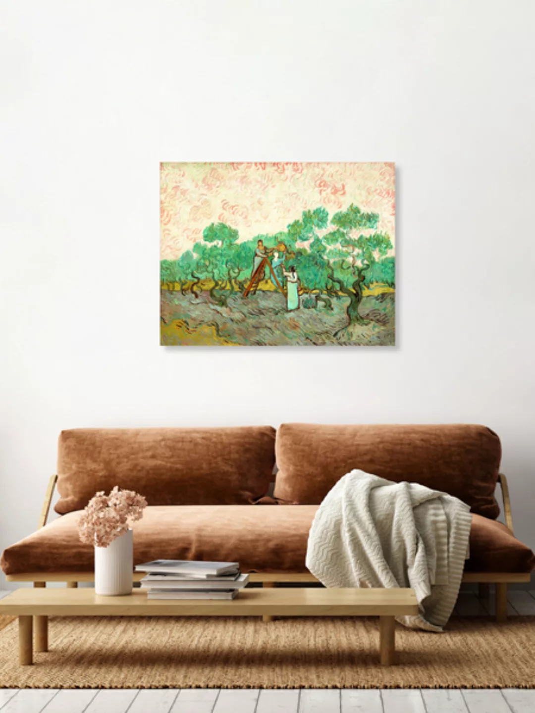 Poster / Leinwandbild - Frauen Pflücken Oliven Von Vincent Van Gogh günstig online kaufen