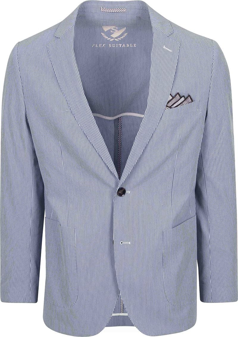 Suitable Blazer Lind Streifen Blau - Größe 46 günstig online kaufen