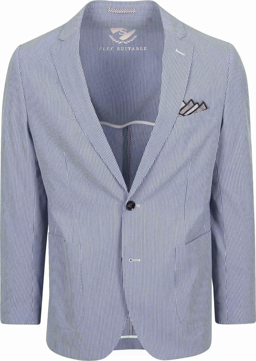 Suitable Blazer Lind Streifen Blau - Größe 54 günstig online kaufen