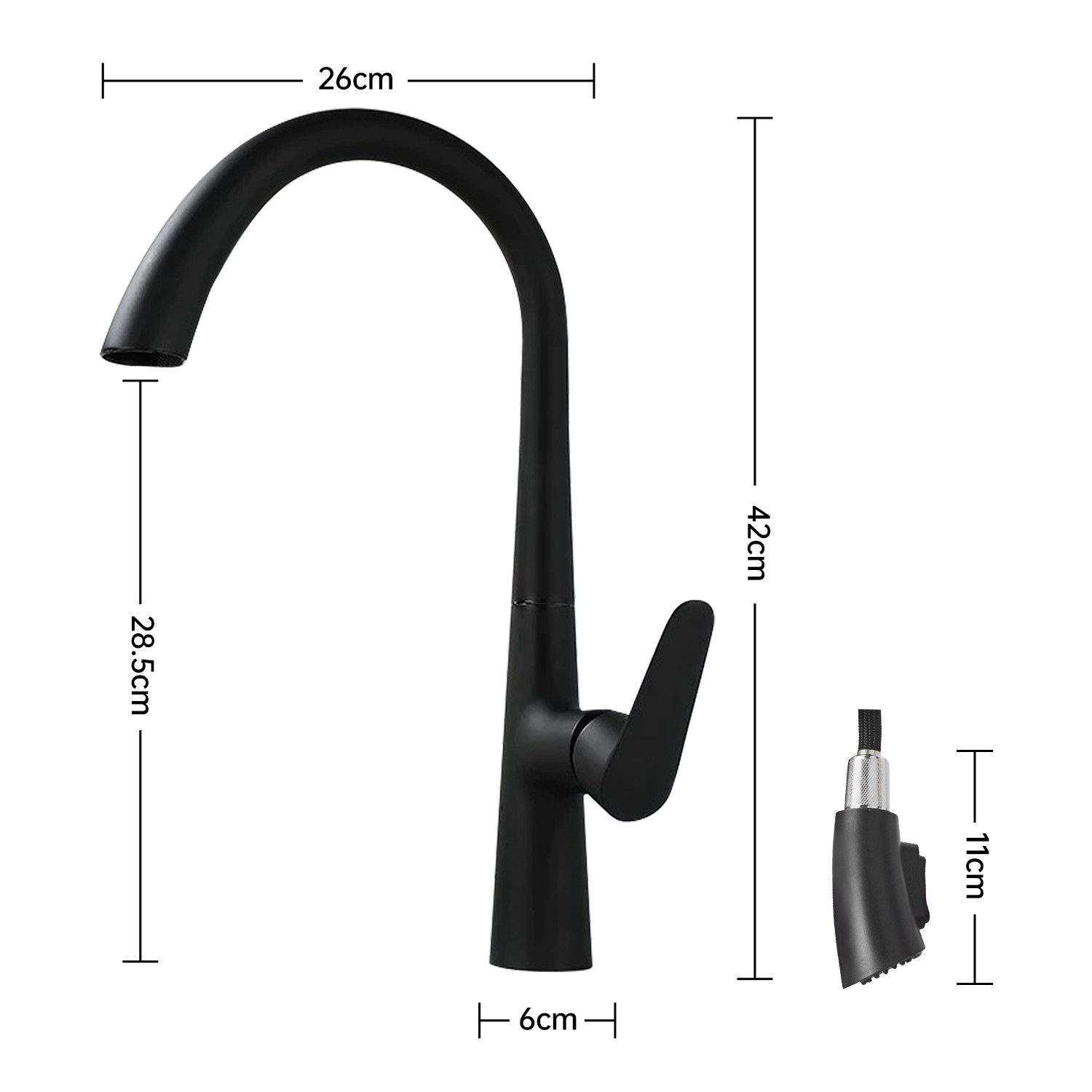 SEHAUSEU Küchenarmatur Wasserhahn Küche Bad Spültischarmatur günstig online kaufen