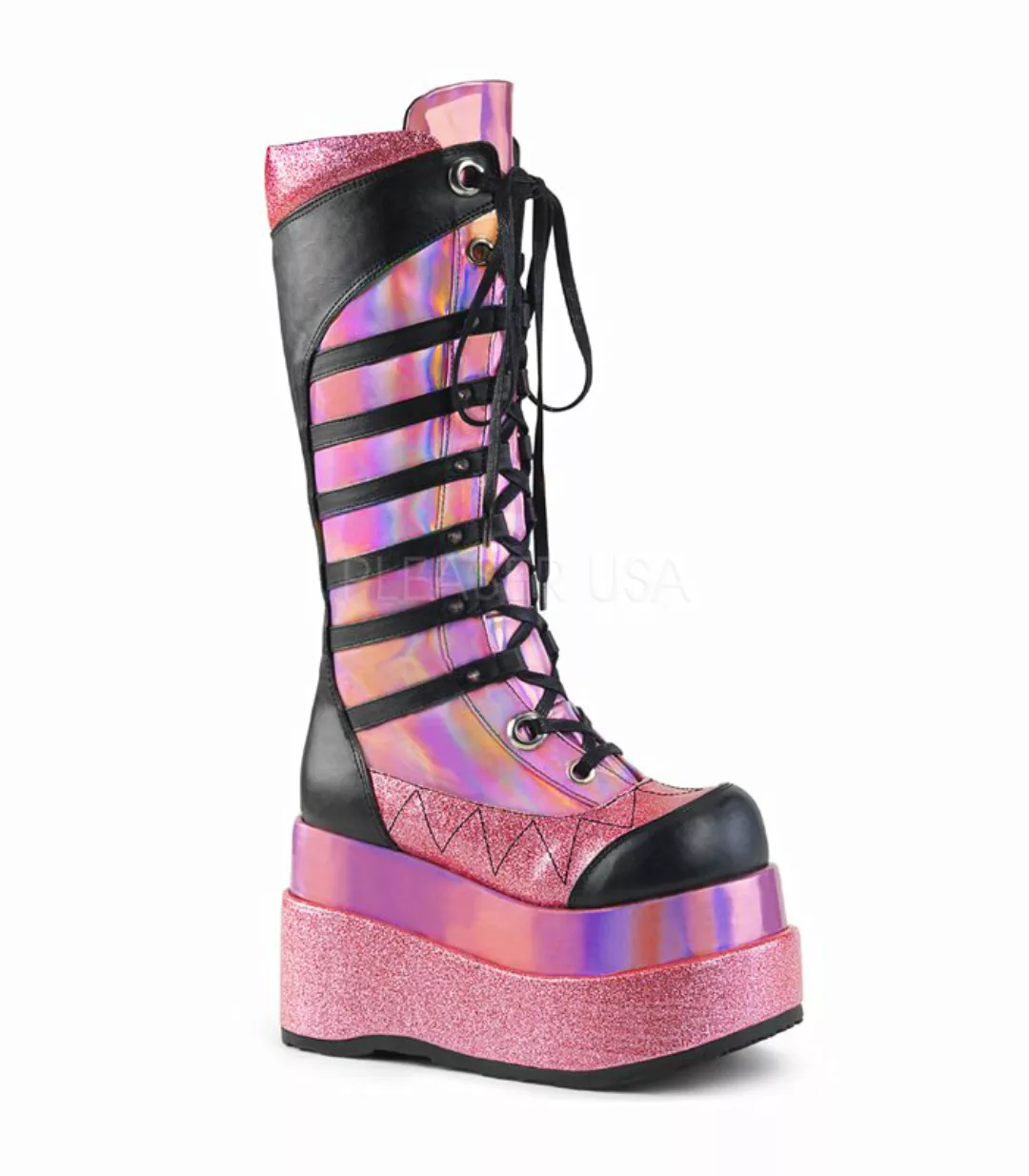 Demonia Plateau Stiefel BEAR-205 rosa (Schuhgröße: EUR 37) günstig online kaufen