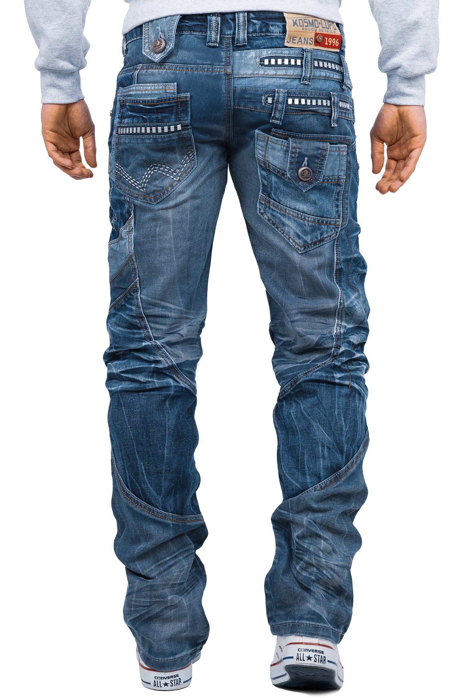 Kosmo Lupo 5-Pocket-Jeans Auffällige Herren Hose günstig online kaufen