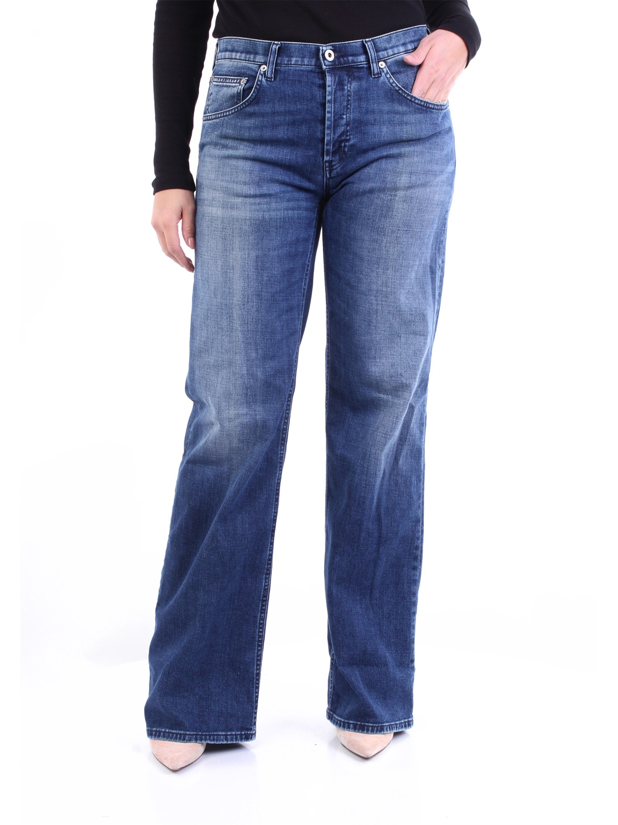 DONDUP gerade Damen Blue Jeans günstig online kaufen