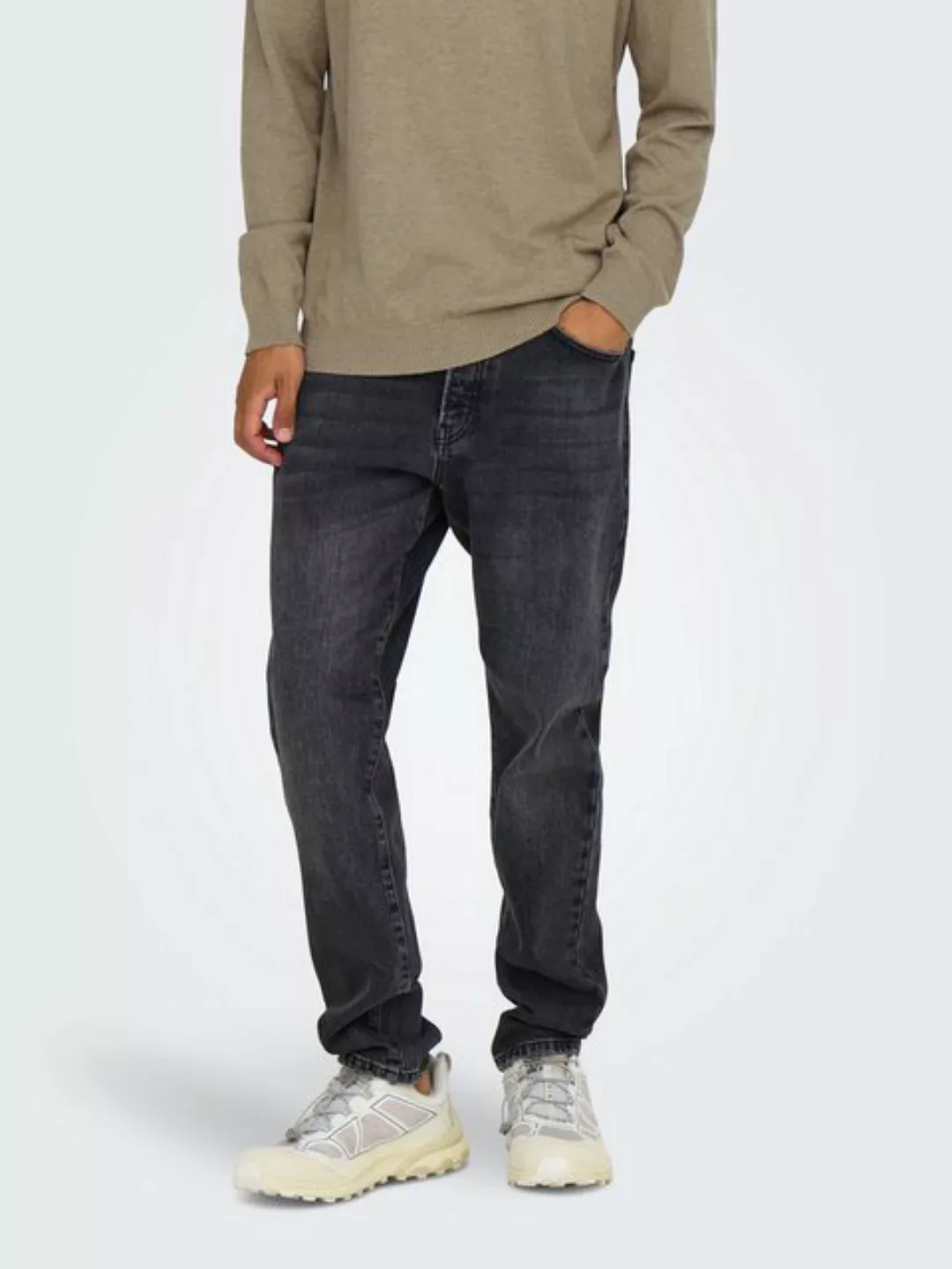 ONLY & SONS Relax-fit-Jeans "ONSYOKE TAPERED WB 7850 DOT DNM NOOS" günstig online kaufen