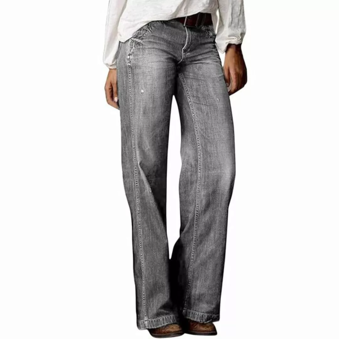 FIDDY Baukastenhose Damen Denim Hose Loose Lässige Jeans Hose günstig online kaufen