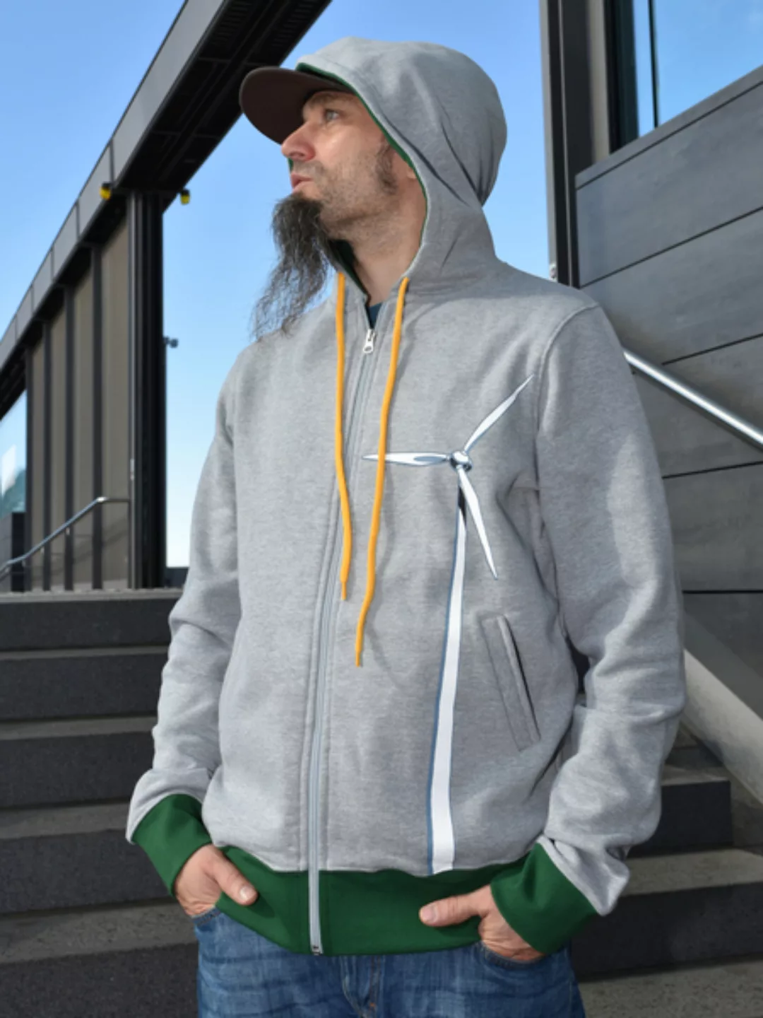 Windrad Boy-hoodie Zipper Slim günstig online kaufen