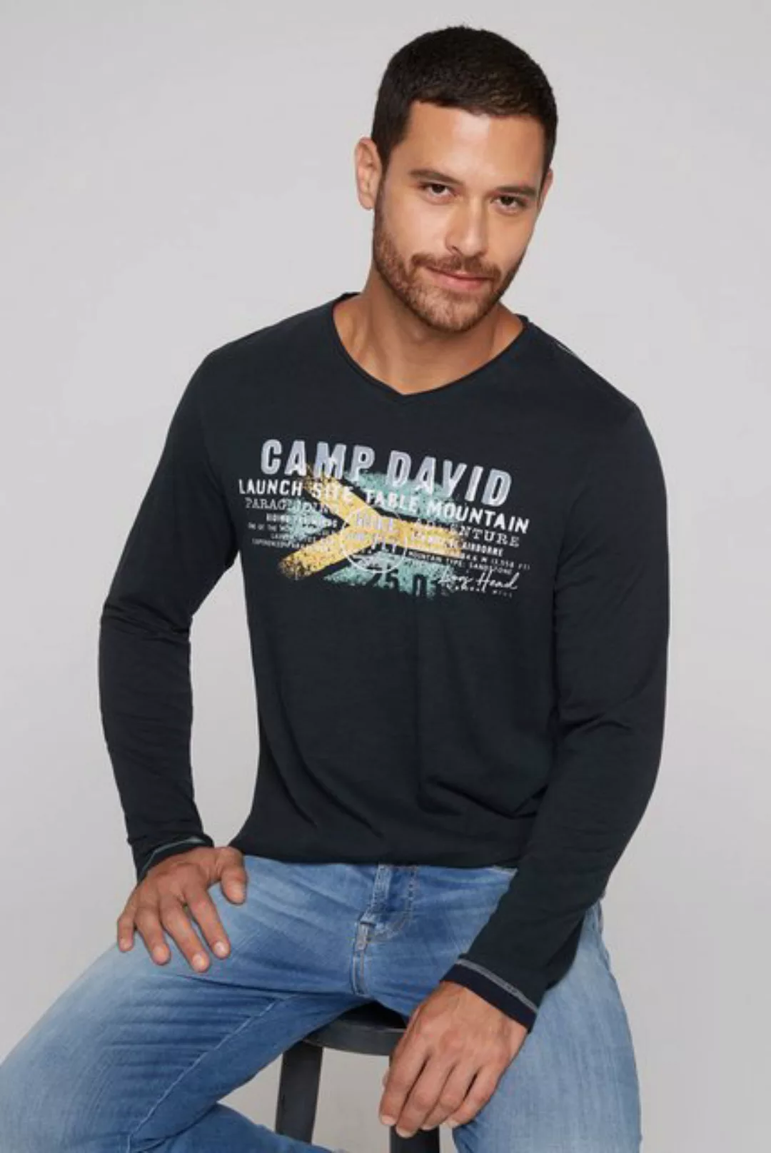 CAMP DAVID Langarmshirt, aus Baumwolle günstig online kaufen