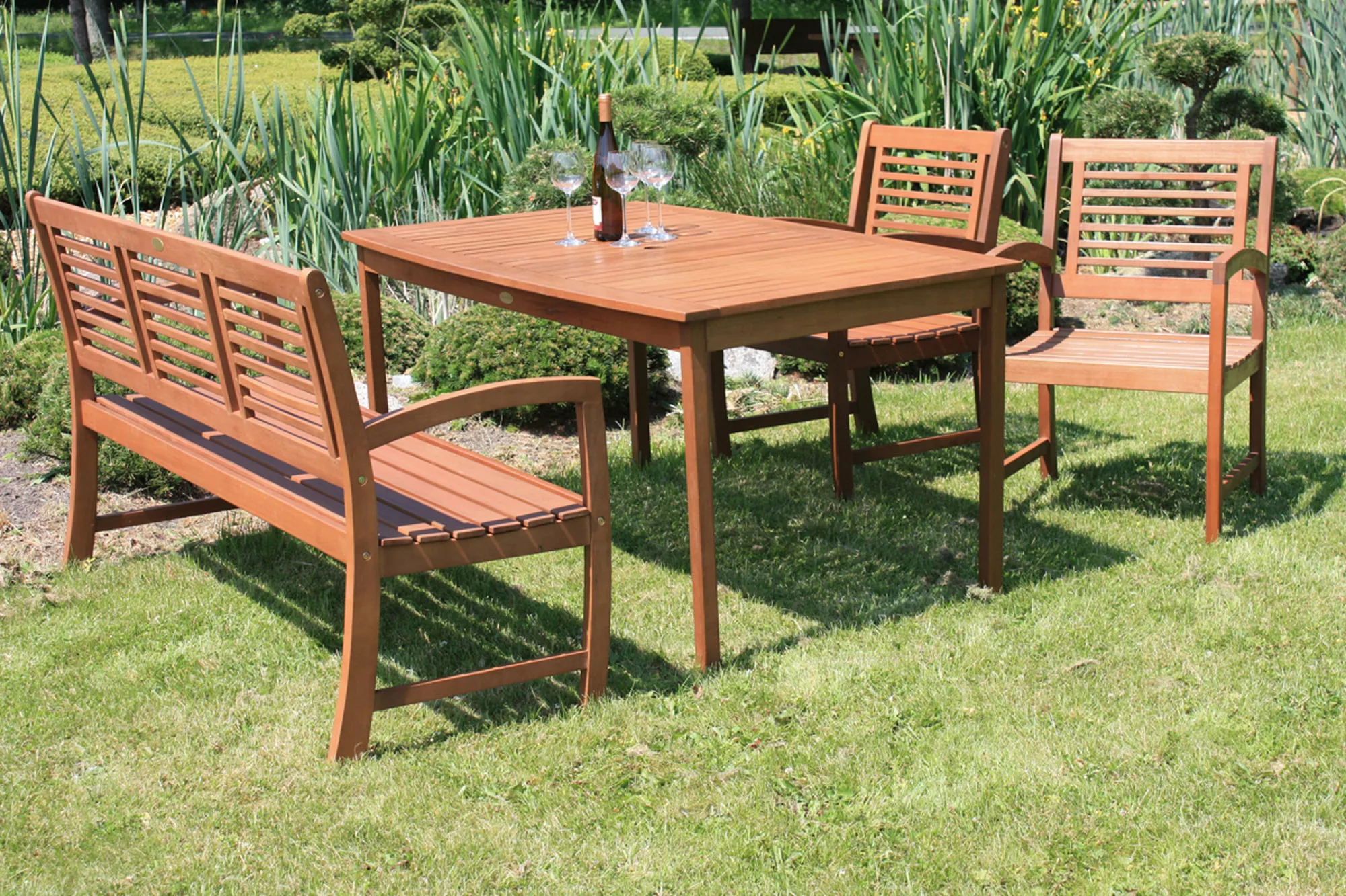 Garden Pleasure Garten-Essgruppe "MADISON", (4 tlg.), aus langlebigem Eukal günstig online kaufen