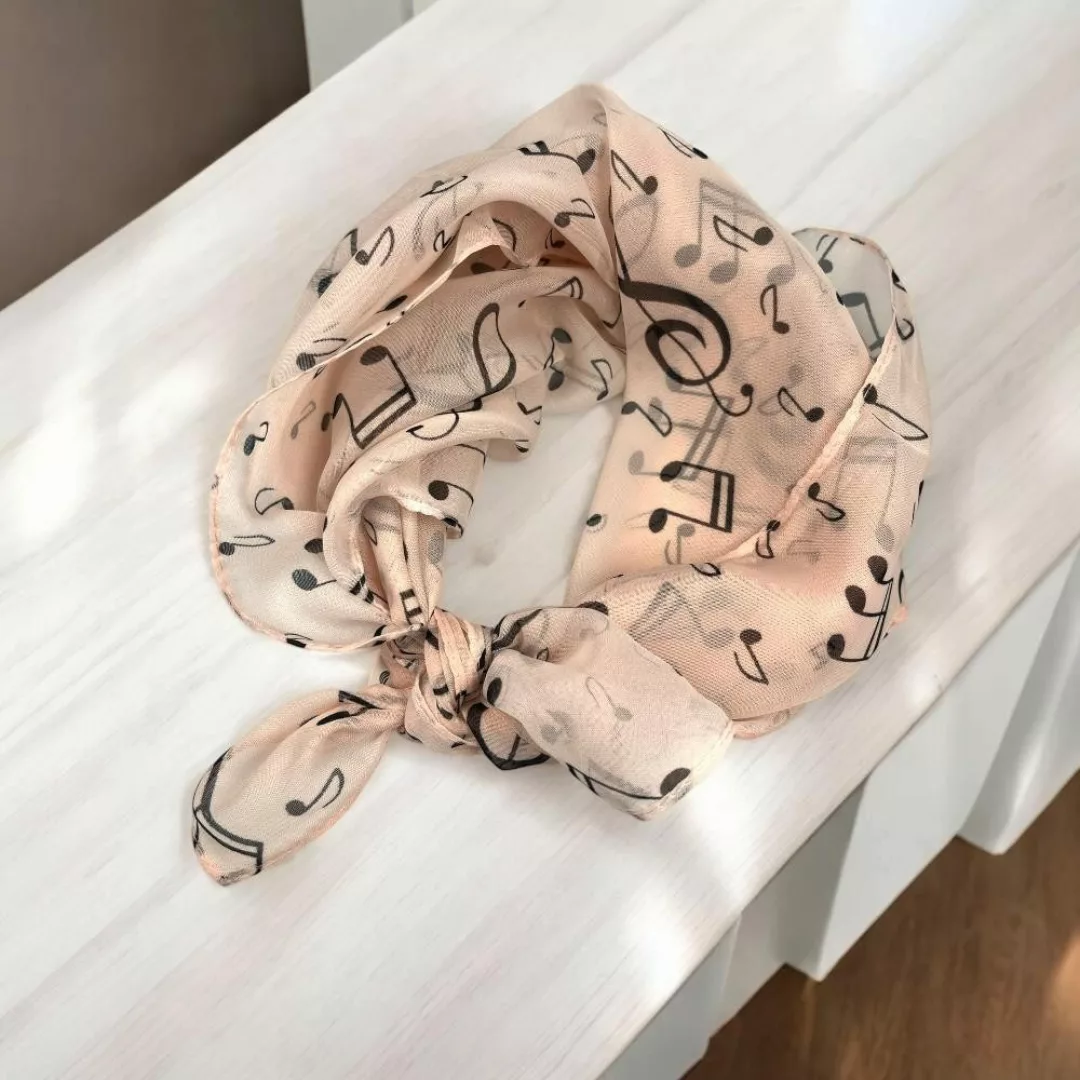 mugesh Schal Chiffon Schal Notenmotive, für günstig online kaufen