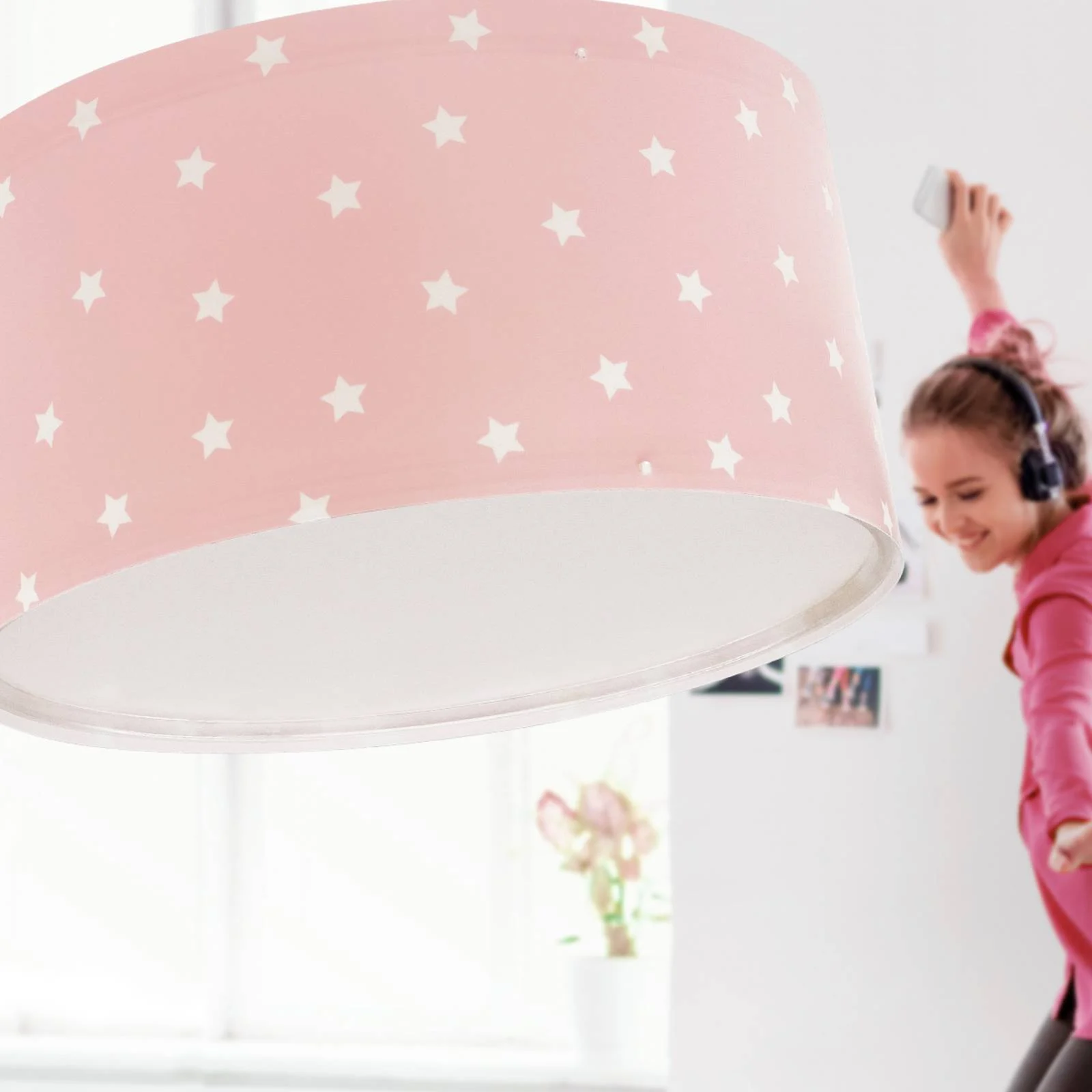 Dalber Star Light Kinder-Deckenleuchte pink günstig online kaufen