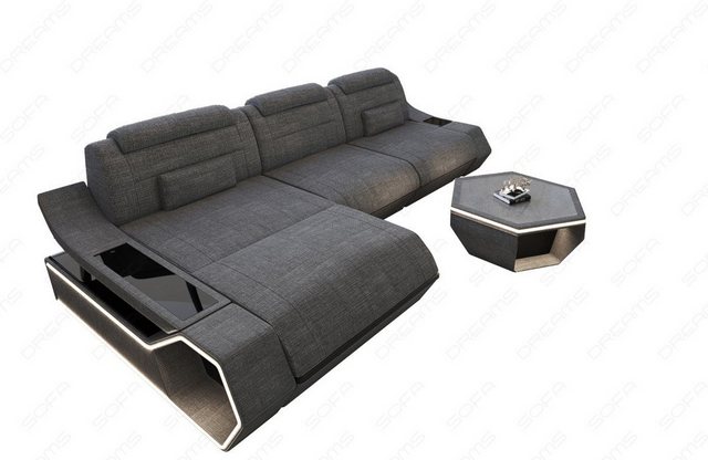 Sofa Dreams Ecksofa Polster Ecksofa Toscano L Form, LED Beleuchtung günstig online kaufen