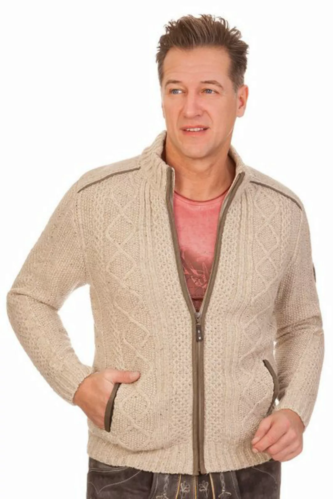 Spieth & Wensky Trachtenstrickjacke Strickjacke Herren - KALMUND - dunkelgr günstig online kaufen