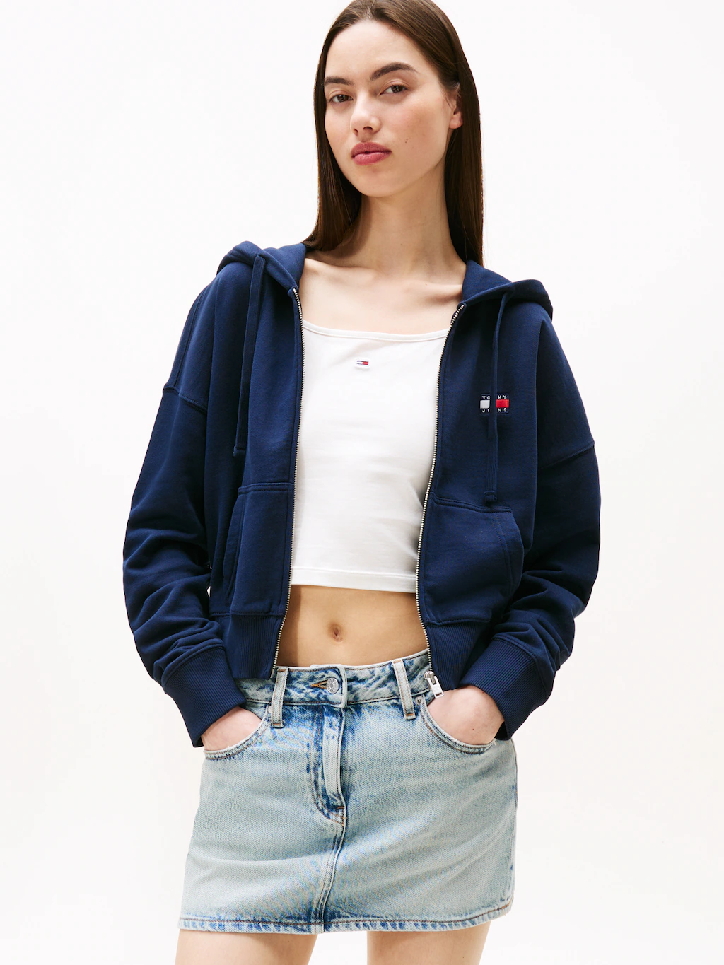 Tommy Jeans Kapuzensweatjacke "TJW BXY CRP ZIP THRU HOODIE" günstig online kaufen