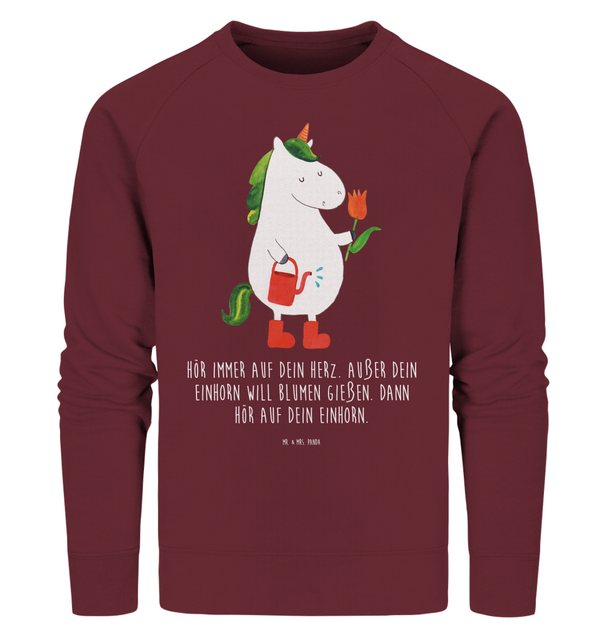 Mr. & Mrs. Panda Longpullover Größe L Einhorn Gärtner - Burgundy - Geschenk günstig online kaufen